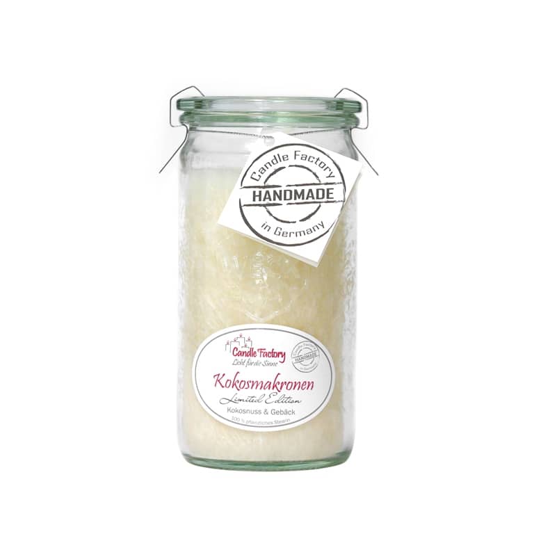 Hochwertige Duftkerze von Candle Factory Baby Jumbo Kokosmakronen g?nstig in Kerzen Online Shop kaufen. Duftkerzen im Glas. Geschenkidee Baby Jumbo Kokosmakronen