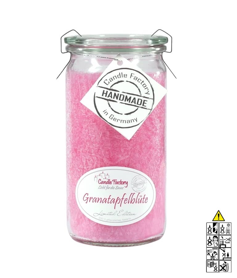 Granatapfelblüte Mini Jumbo hochwertige Duftkerze im Glas "Limited Edition