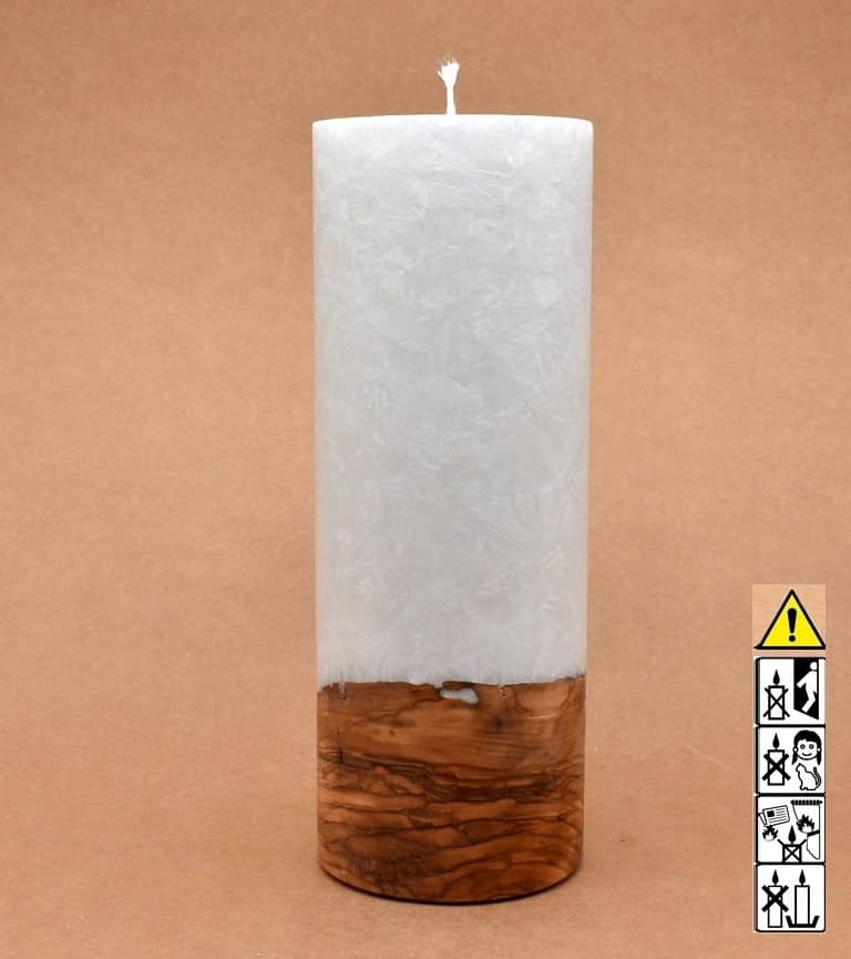 Runde Kerze mit Holz, Unikat Holzkerze, Individuelle runde Hochzeitskerze mit Holz aus Stearin. Kerze mit Holzelement, Individuelle, persönliche Hochzeitskerze Holzkerze, Rund Stearinoptik, Hochzeitskerze mit Teelicht im Kerzen online Shop für Hochzeiten bestellen, günstig kaufen.