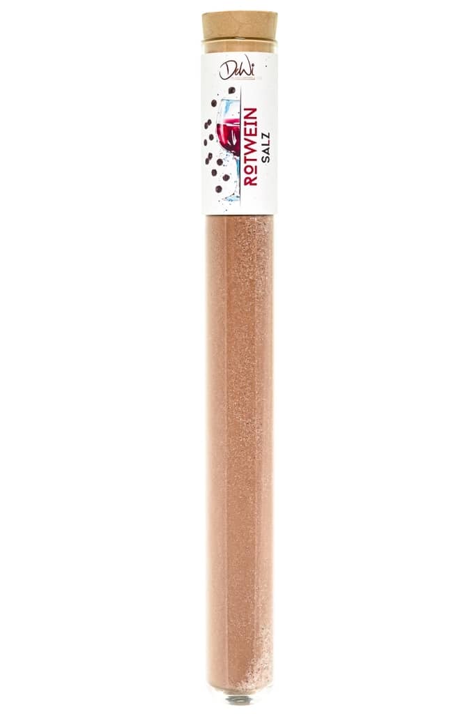 Rotwein Salz in Spice Tube aus Glas ? 22mm Rotwein Salz. Nachhaltig im Reagenzglas ? 22mm verpackt. Hochwertige kulinarische Produkte im Onlineshop kaufen.