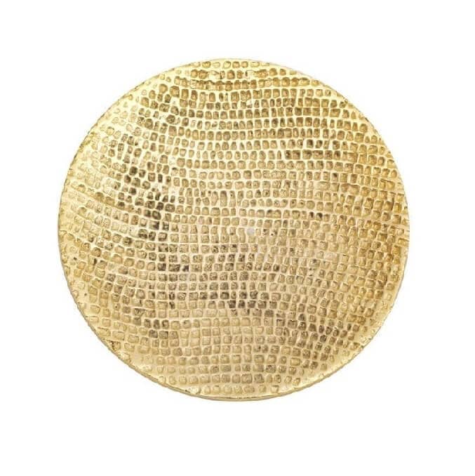 Kerzenteller oder Kerzenhalter kaufen für Ø =14 cm goldoptik (Alu)  optimal.