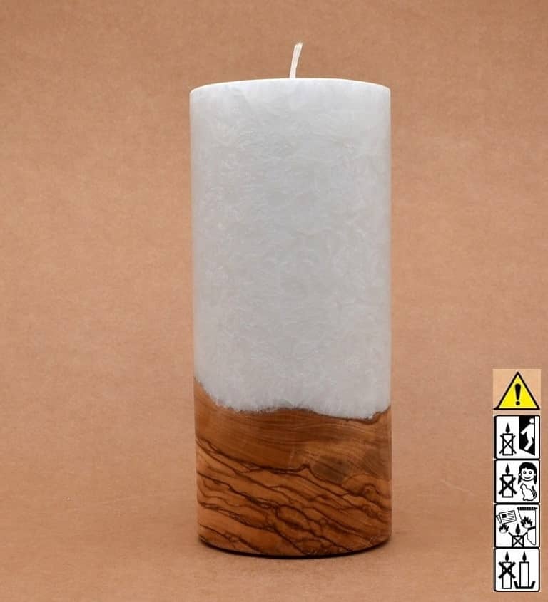 Hochzeitskerze, Kerze mit Holzeinsatz, Teelicht rund, Stearin, im Kerzen online Shop für Hochzeiten bestellen, günstig kaufen.