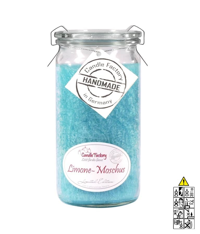 Limone-Moschus Mini Jumbo hochwertige Duftkerze im Glas "Limited Edition