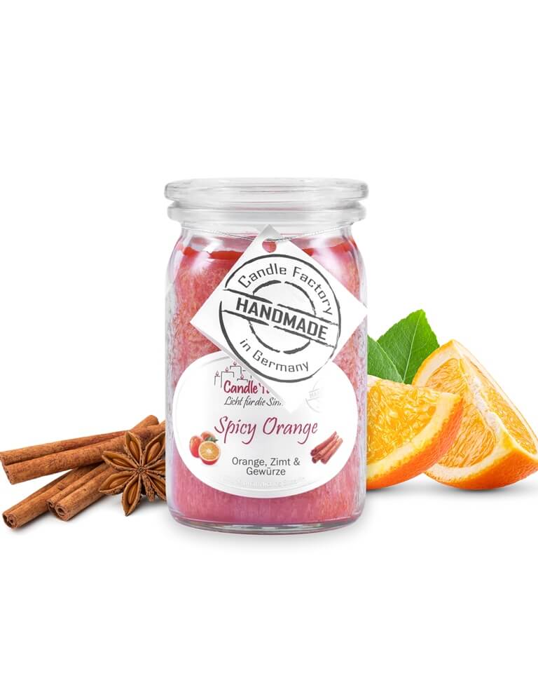 Hochwertige Duftkerze von Candle Factory Baby Mini Jumbo orange mit dem Duft Spicy Orange im Glas g?nstig in Kerzen Online Shop kaufen. Duftkerzen im Glas. Geschenkidee Baby Mini Jumbo orange mit dem Duft Spicy Orange im Glas