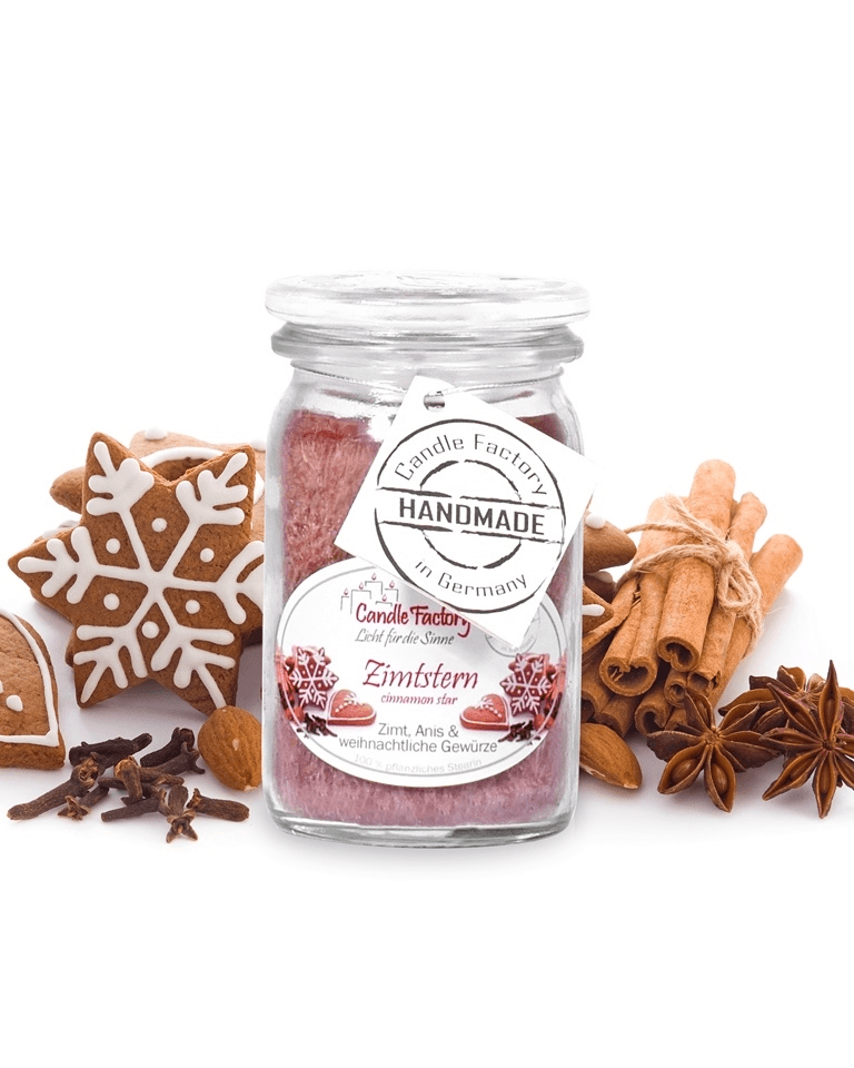 Zimtstern - Baby Jumbo Duftkerze im Glas von Candle Factory