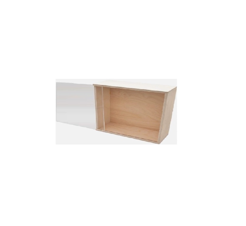 Geschenkbox aus Holz mit Plexiglas-Schiebedeckel Innen = 145 x 95 x 45 mm