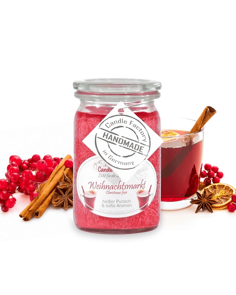 Weihnachtsmarkt - Baby Jumbo Duftkerze im Glas von Candle Factory