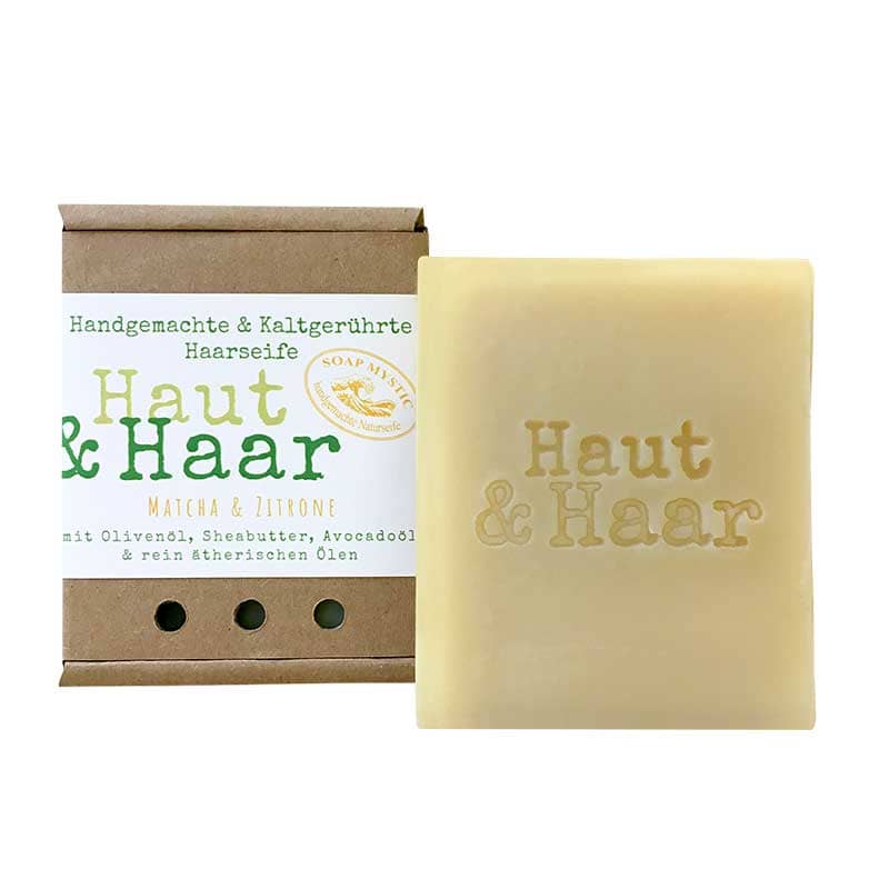 Haarseife kaltgerührt Haarseife Litsea Cubeba Hochwertige handgefertigte Haarseife kaltgerührt Haut und Haar Matcha & Zitrone/Litsea Cubeba. Nachhaltig Qualitätsseifen kaufen.