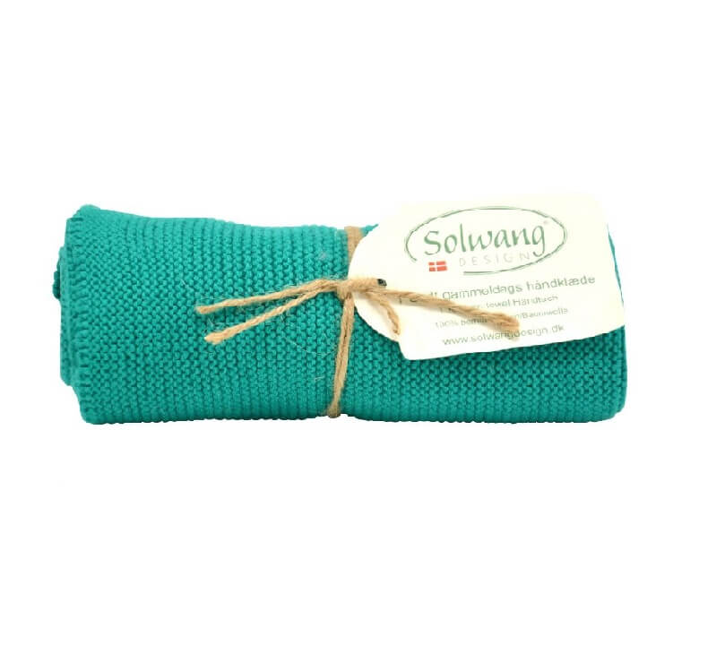 Handtuch von Solwang im Onlineshop kaufen aus 32 x 47 cm Baumwolle t?rkisgr?n