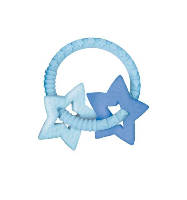 Beißring, blaue Sterne BabyGlück Beißring blaue Sterne, Baby Glück, aus Silikon, Geschenke zur Geburt online kaufen