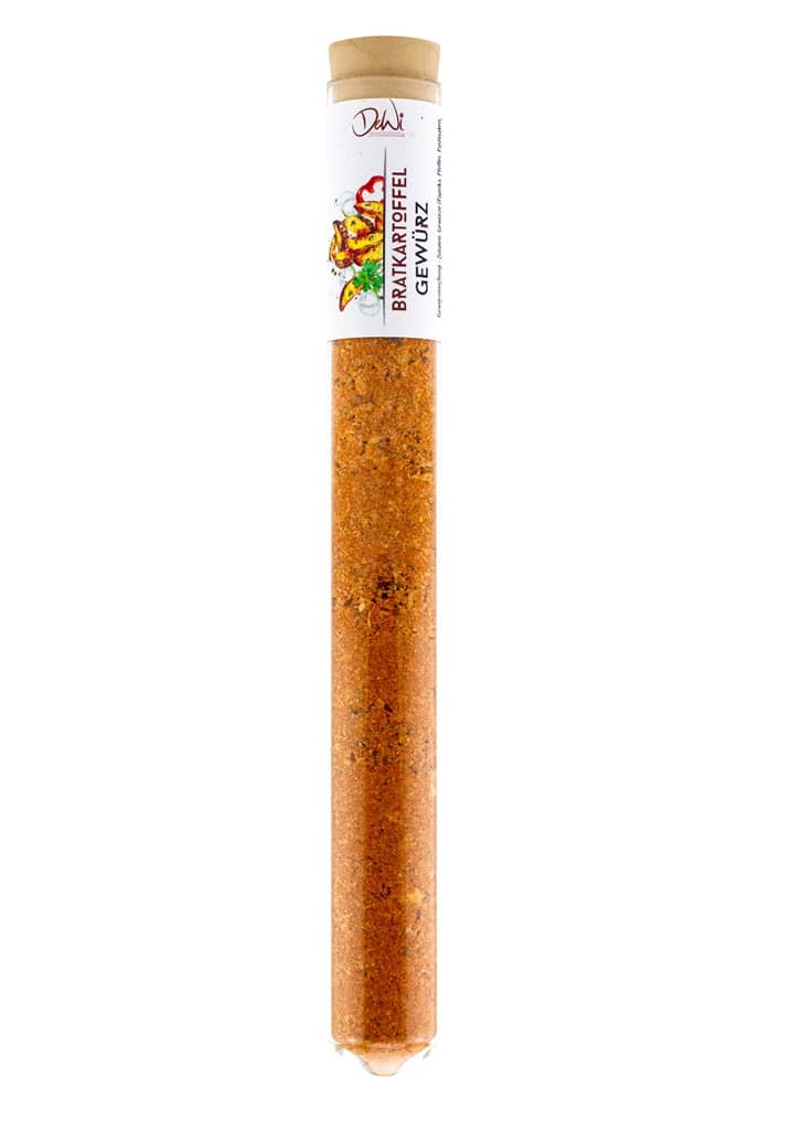 Bratkartoffel Gewürz in großem Spice Tube aus Glas Ø 22mm Bratkartoffel Gewürz in großem Spice Tube aus Glas Ø 22mm