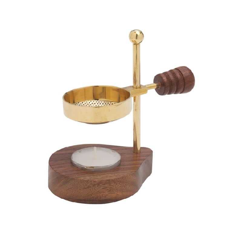 Räucherstövchen Messing H = 12 cm Räuchern mit Räucherstövchen Messing H = 12 cm höhenverstellbar