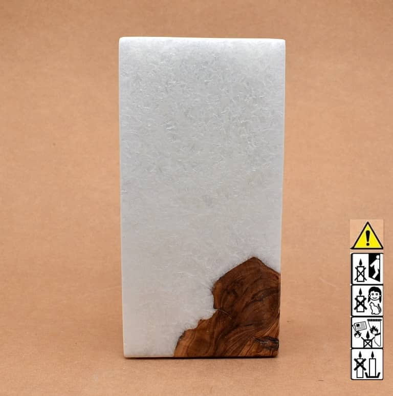 Kerze mit Holzeinsatz mit einem Teelicht ,Quader groß, 70x100x200mm unikat