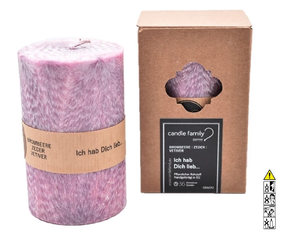 Stearinkerze Spruch ich hab dich Lieb Nachhaltige Starinkrerze Spruch, Ich hab dich Lieb, 65 x 100 Brenndauer 36 h online kaufen