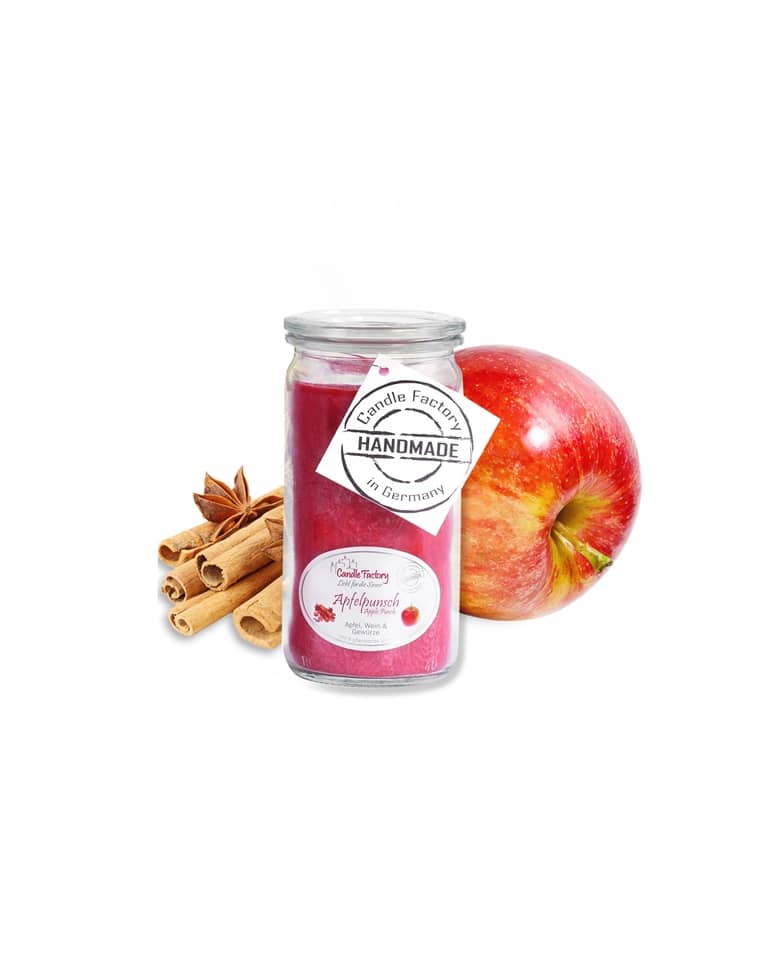 Hochwertige Duftkerze von Candle Factory Apfelpunsch Mini Jumbo im Glas g?nstig in Kerzen Online Shop kaufen. Duftkerzen im Glas. Geschenkidee Apfelpunsch Mini Jumbo im Glas