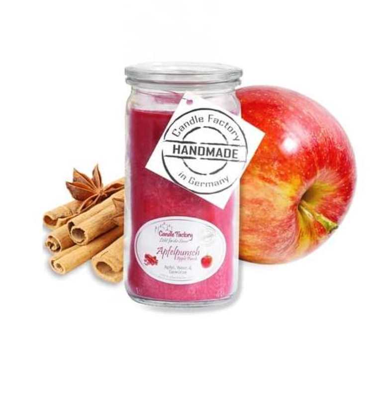 Hochwertige Duftkerze von Candle Factory Apfelpunsch Mini Jumbo im Glas g?nstig in Kerzen Online Shop kaufen. Duftkerzen im Glas. Geschenkidee Apfelpunsch Mini Jumbo im Glas