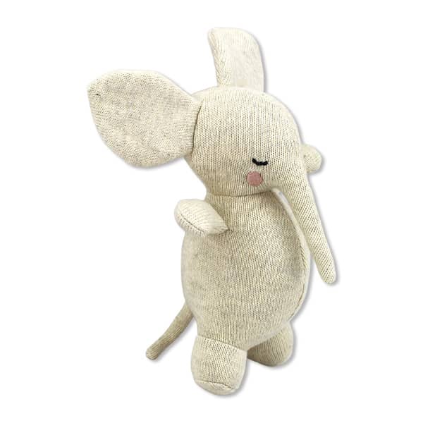 Babyrassel Elefant, natur AVA & YVES Babyrassel Nielpferd,AVA & YVES, Biobaumwollstrickgewebe, Geschenke für Kinder online