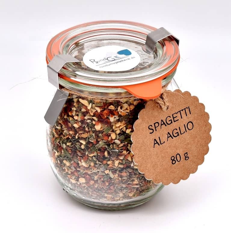 Spagetti Aglio, Weck Glas 80g für leckeren Spagetti Genus in unserem Onlineshop kaufen