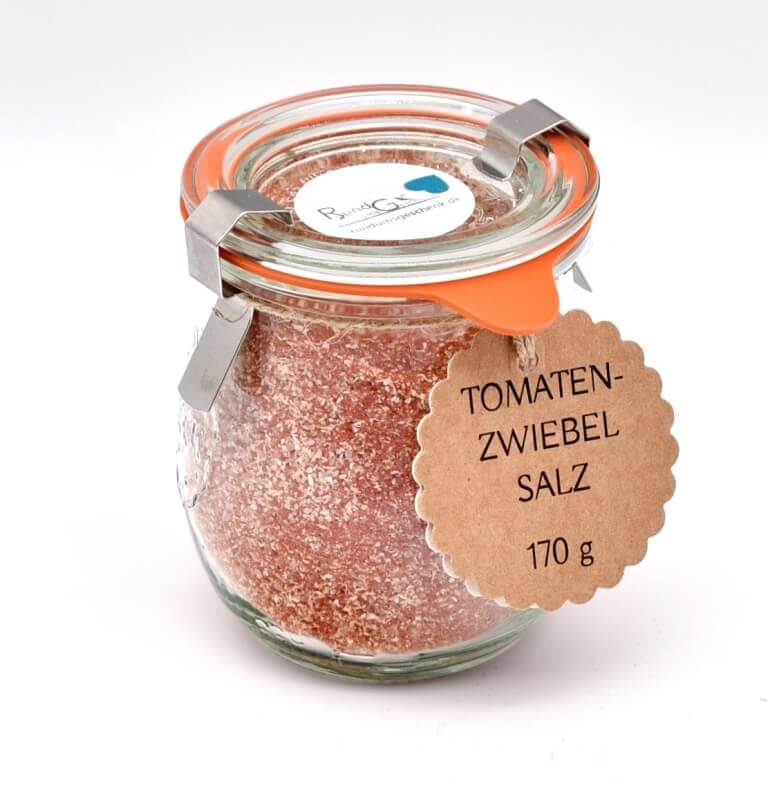 Tomaten-Zwiebel-Salz Nachhaltig im Weck Glas 170g Hochwertige kulinarische Produkte online kaufen