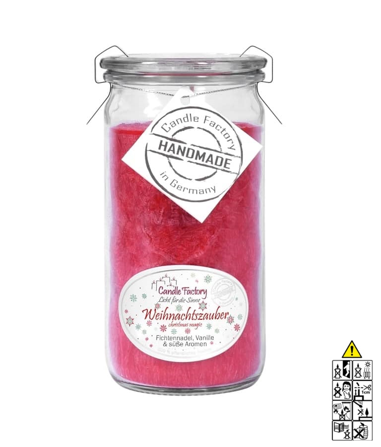 Weihnachtszauber Mini Jumbo hochwertige Duftkerze im Glas