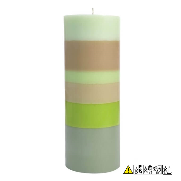 Bunte Stumpenkerze "Ruhe" 75 x 200 mm