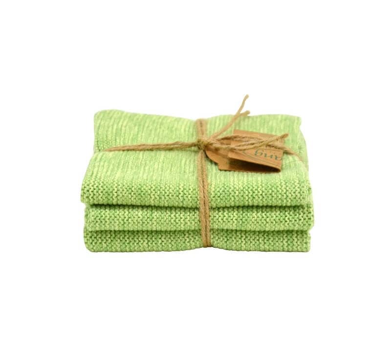 Solwang Wischtuch ?ko-Tex Baumwolle Gr?ne Farben Wischtuch 3er Set von Solwang im Onlineshop kaufen aus 25 x 25 cm Baumwolle gestrickt Gr?ne Farben