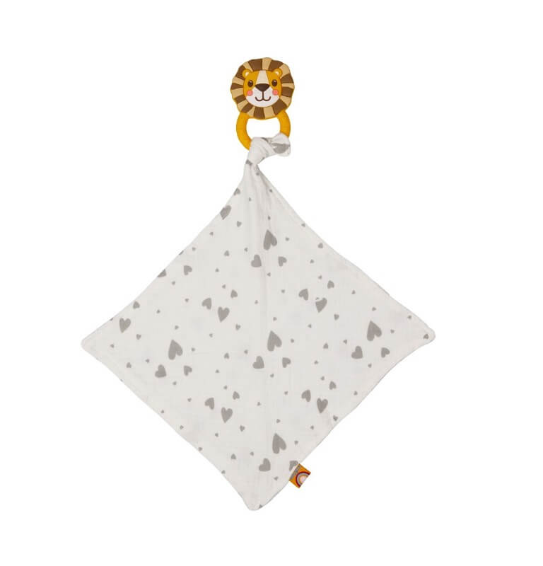 Silikon Beißring mit Schnuffeltuch Löwe - BabyGlück Silikon Beißring mit Schnuffeltuch Löwe - BabyGlück.  Jetzt in unserem Geschenke Onlineshop kaufen.