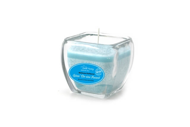 Candle Factory Hochwertige Duftkerze im Weck Glas aus Stearinwachs mit dem Duft für den Wellness-Tag Gönn Dir eine Auszeit 