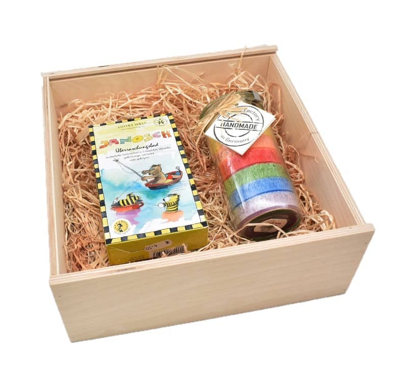 Bade Geschenkset mit Regenbogen Mini Jumbo von Candle Factory in Geschenkbox
