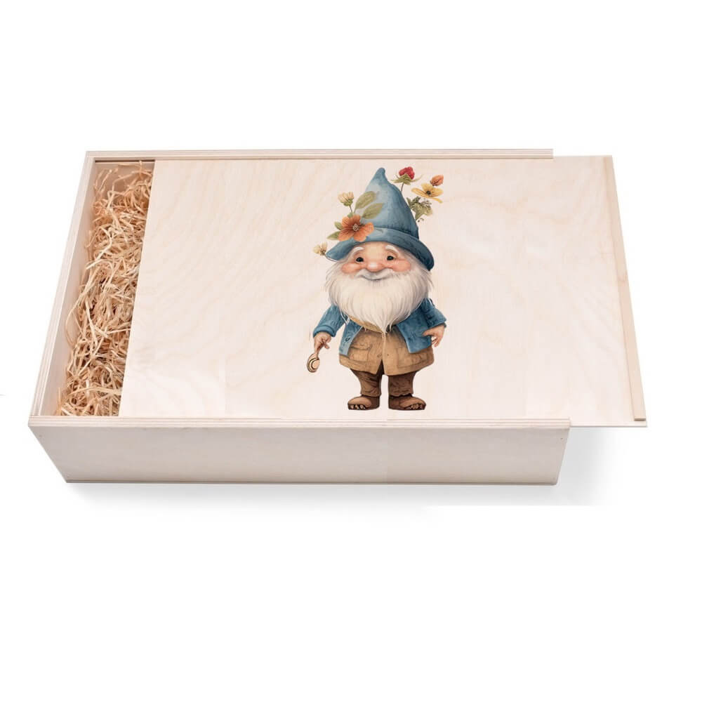 Zwergen Geschenkbox groß aus Holz mit verzierten Deckel Zwergen Geschenkbox groß aus Holz mit verzierten Deckel. Jetzt in unserem Geschenke Onlineshop kaufen.