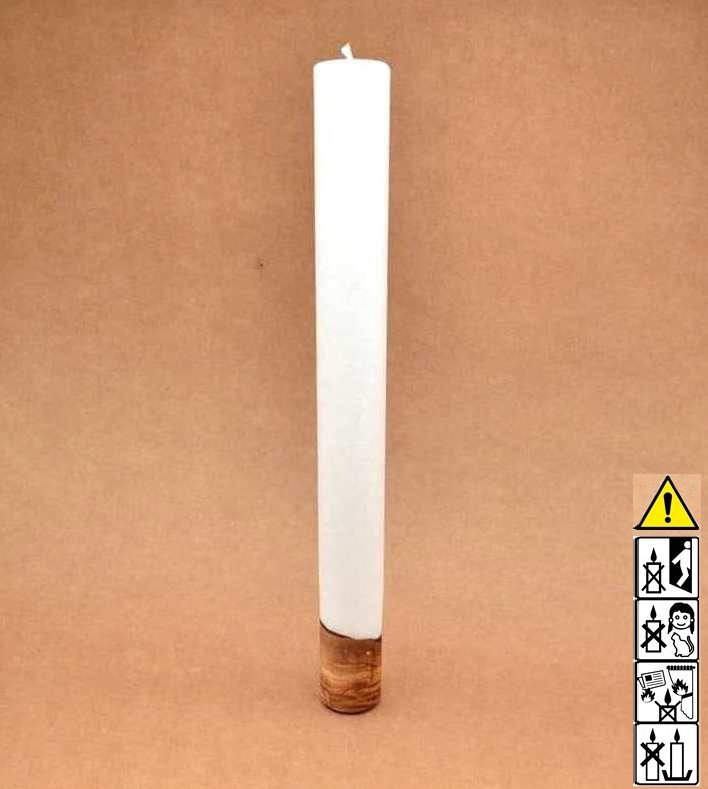 Hochzeitskerze, Kerze mit Holzeinsatz ohne Teelicht rund, Stearin, im Kerzen online Shop für Hochzeiten bestellen, günstig kaufen.