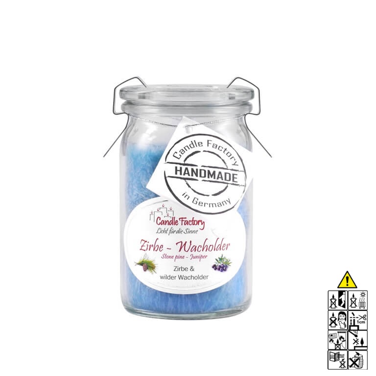 Hochwertige Zirbe Wachholder Baby Jumbo Duftkerze im Glas in der Farbe t?rkis. Hochwertige Duftkerze von Candle Factory Zirbe Wachholder Baby Jumbo Duftkerze im Glas in der Farbe t?rkis g?nstig in Kerzen Online Shop kaufen. Duftkerzen im Glas. Geschenkidee Zirbe Wachholder Baby Jumbo Duftkerze im Glas in der Farbe t?rkis.