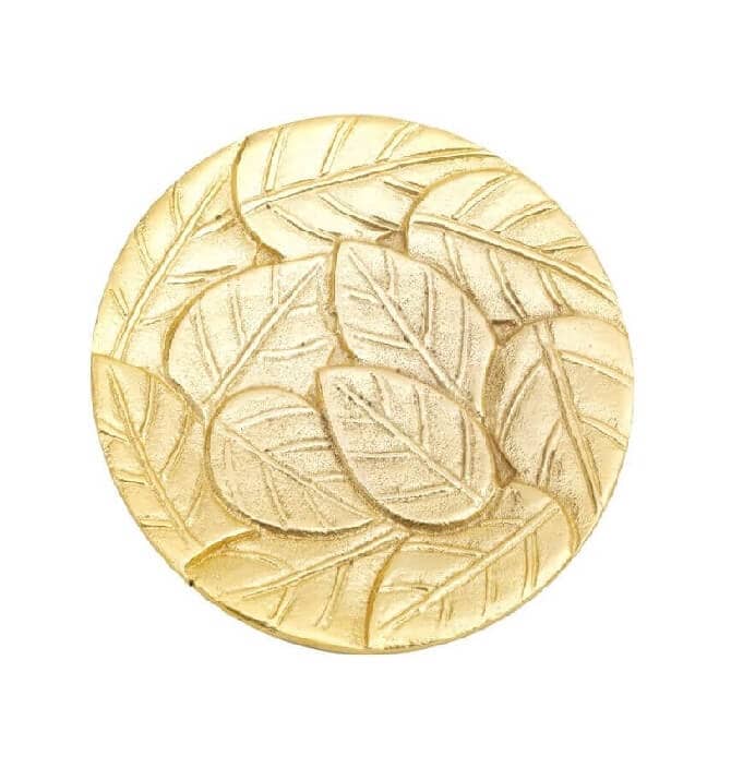 Kerzenteller oder Kerzenhalter kaufen für Ø =14 cm goldoptik (Alu)  optimal.