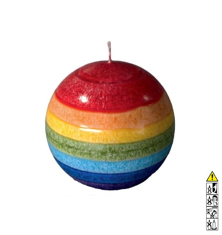 Chakra - Kerze aus Stearin. Kugel 110 mm. Brenndauer: ca. 50 h Chakra - Kerze aus Stearin. Kugel 110 mm. Brenndauer: ca. 50 h