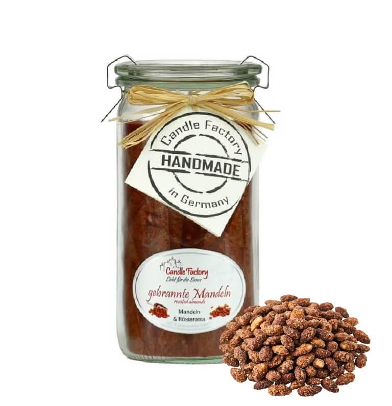 Hochwertige Duftkerze von Candle Factory gebrannte Mandeln Mini Jumbo im Glas g?nstig in Kerzen Online Shop kaufen. Duftkerzen im Glas. Geschenkidee gebrannte Mandeln Mini Jumbo im Glas