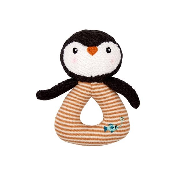 Ringrassel, Pinguin Little Wonder, Obermaterial Baumwolle, Kindergeschenke online kaufen