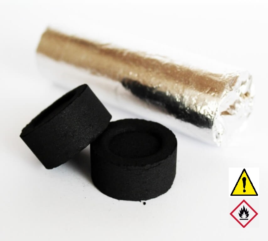 Kohle 27mm Rolle mit 6 Stück Räuchern mit Kohle 27mm Rolle mit 6 Stück