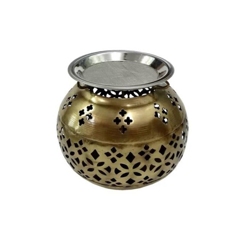 Räucherstövchen gold Höhe 11,5 cm Ø10 cm Räuchern mit Räucherstövchen gold Höhe 11,5 cm Ø10 cm
