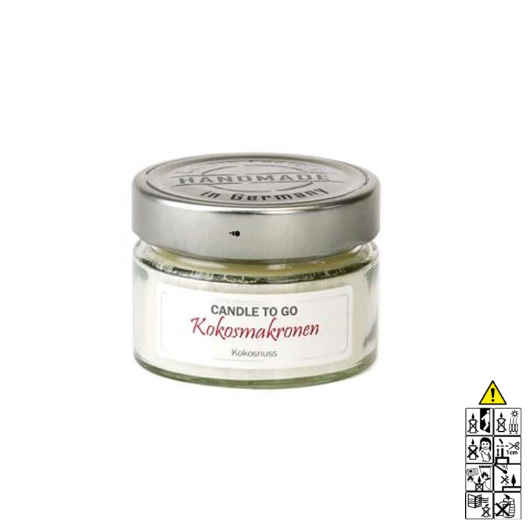 Hochwertige Duftkerze im Glas Kokosmakronen Candle to Go Hochwertige Duftkerze von Candle Factory Candle to Go Kokosmakronen g?nstig in Kerzen Online Shop kaufen. Duftkerzen im Glas. Geschenkidee Candle to Go Kokosmakronen