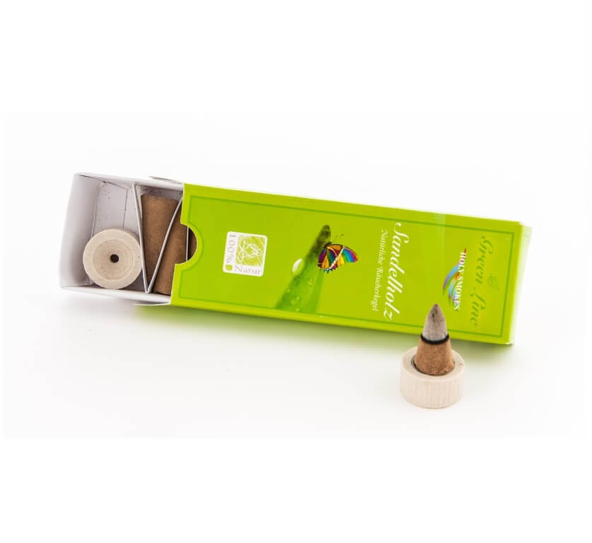 Sandelholz Räucherkegel - Green Line 16 g Räuchern mit Sandelholz Räucherkegel - Green Line 16 g