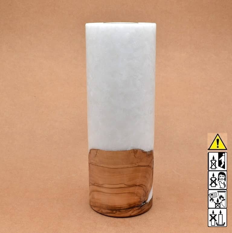 Hochzeitskerze, Kerze mit Holzeinsatz, Teelicht rund, Stearin, mit Individuelle, perönliche Hochzeitskerze  im Kerzen online Shop für Hochzeiten bestellen, günstig kaufen.