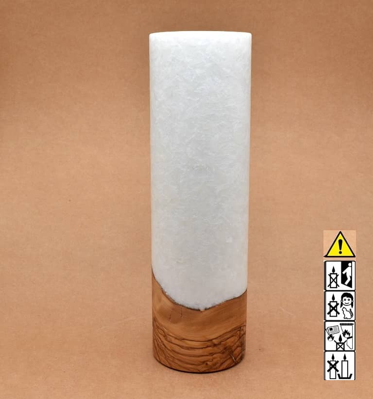 Hochzeitskerze, Kerze mit Holzeinsatz, Teelicht rund, Stearin, im Kerzen online Shop für Hochzeiten bestellen, günstig kaufen.