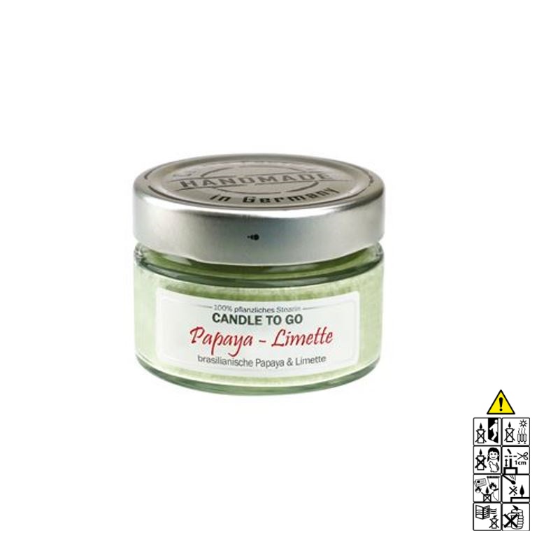 Hochwertige Duftkerze im Glas Papaya Limette Candle to Go Hochwertige Duftkerze von Candle Factory Candle to Go Papaya Limette g?nstig in Kerzen Online Shop kaufen. Duftkerzen im Glas. Geschenkidee Candle to Go Papaya Limette