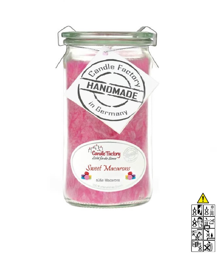 Hochwertige Duftkerze von Candle Factory sweet Macarons Mini Jumbo im Glas g?nstig in Kerzen Online Shop kaufen. Duftkerzen im Glas. Geschenkidee sweet Macarons Mini Jumbo im Glas