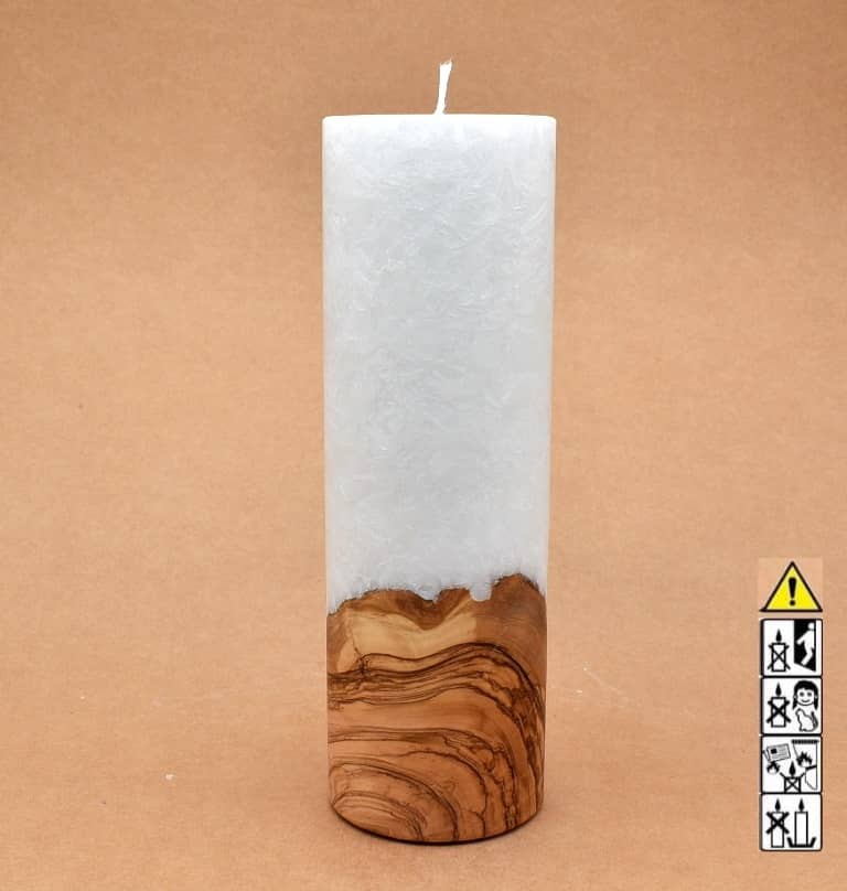 Hochzeitskerze, Kerze mit Holzeinsatz, Teelicht rund, Stearin, im Kerzen online Shop für Hochzeiten bestellen, günstig kaufen.