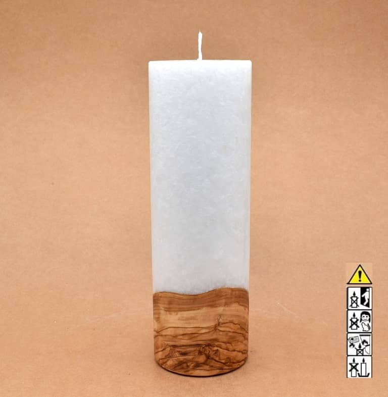 Hochzeitskerze, Kerze mit Holzeinsatz, Teelicht rund, Stearin, im Kerzen online Shop für Hochzeiten bestellen, günstig kaufen.
