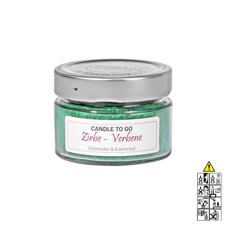 Zirbe-Verbene - Candle to Go Reisekerze. Duftkerze im Glas von Candle Factory Zirbe-Verbene - Candle to Go Reisekerze. Duftkerze im Glas von Candle Factory