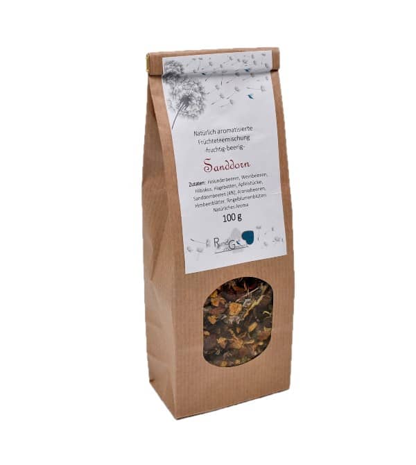 Sanddorn Früchte Tee, Gebinde 100g Sanddorn Früchtetee, Gebinde 100 g fruchtig, beerige Früchtetee Mischung online kaufen