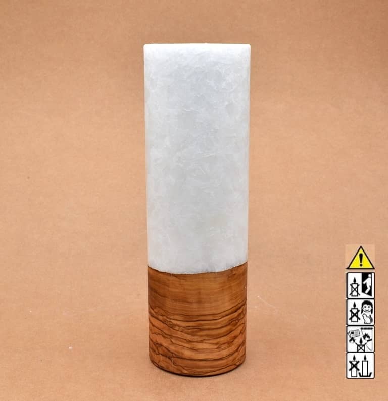 Kerze mit Holzelement 80x250mm günstig in unserem Onlineshop kaufen. Personalisierte Geschenke online kaufen