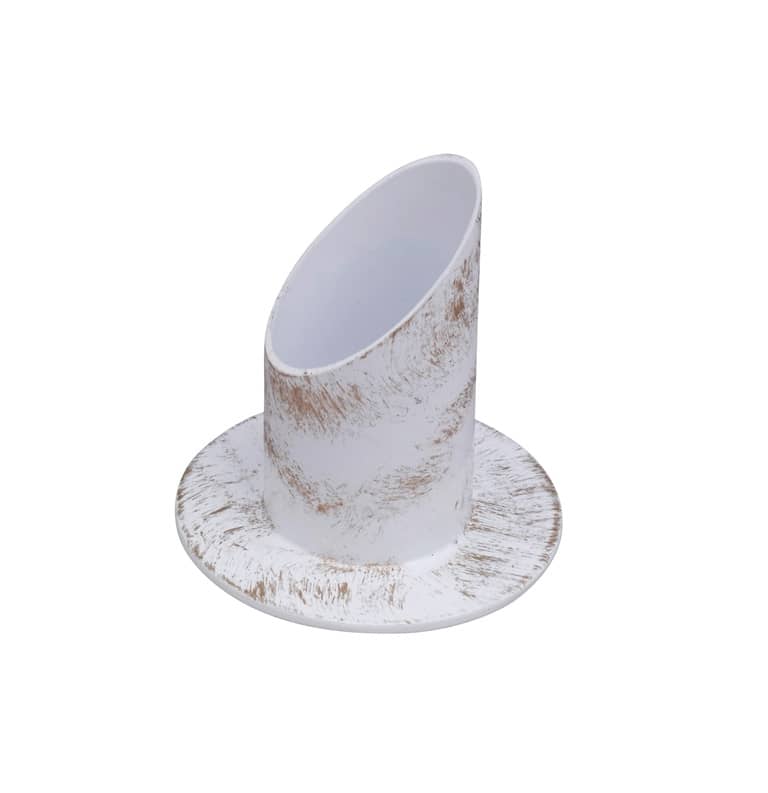 Kerzenständer / Kerzenhalter Ø Innen = 4 cm weiss goldoptik Kerzenständer / Kerzenhalter Ø Innen = 4 cm weiss goldoptik